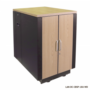LANMASTER SOUNDPROOF soundproofed cabinet, 750x1030 mm, wood finish, larch color